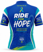 Custom Ride for Hope Cycling Jersey | Wholesale Charity Event Bike Jersey | Blue Teal | Apparels Bridge