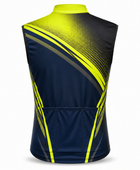 Custom Cycling Gilet Vest | Wholesale Cycling Team Vest | Navy Lime Yellow | Apparels Bridge