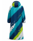 Custom Swim Parka – Teal Navy Wholesale Swim Team Deck Coat