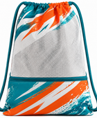 Custom Swim Mesh Drawstring Bag – White Teal Wholesale Team Bag