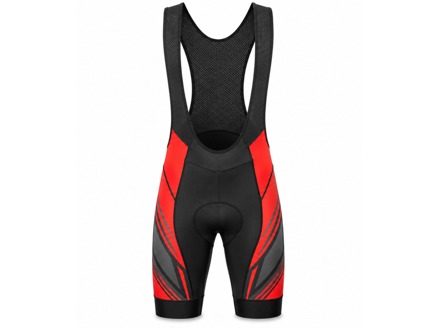 Custom Cycling Bib Shorts | Wholesale Cycling Team Bibs | Black Red | Apparels Bridge