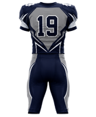 Wholesale Navy and Silver American Football Uniform Set – Polyester Teamwear