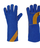 Welders Gauntlet Blue/Yellow B2B Low MOQ Workwear Gloves