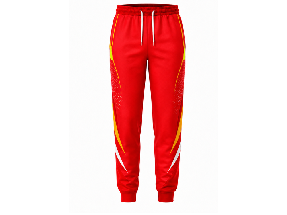 Red basketball Pants – Team Performance Track Pants, Wholesale Bulk, Low MOQ front design preview