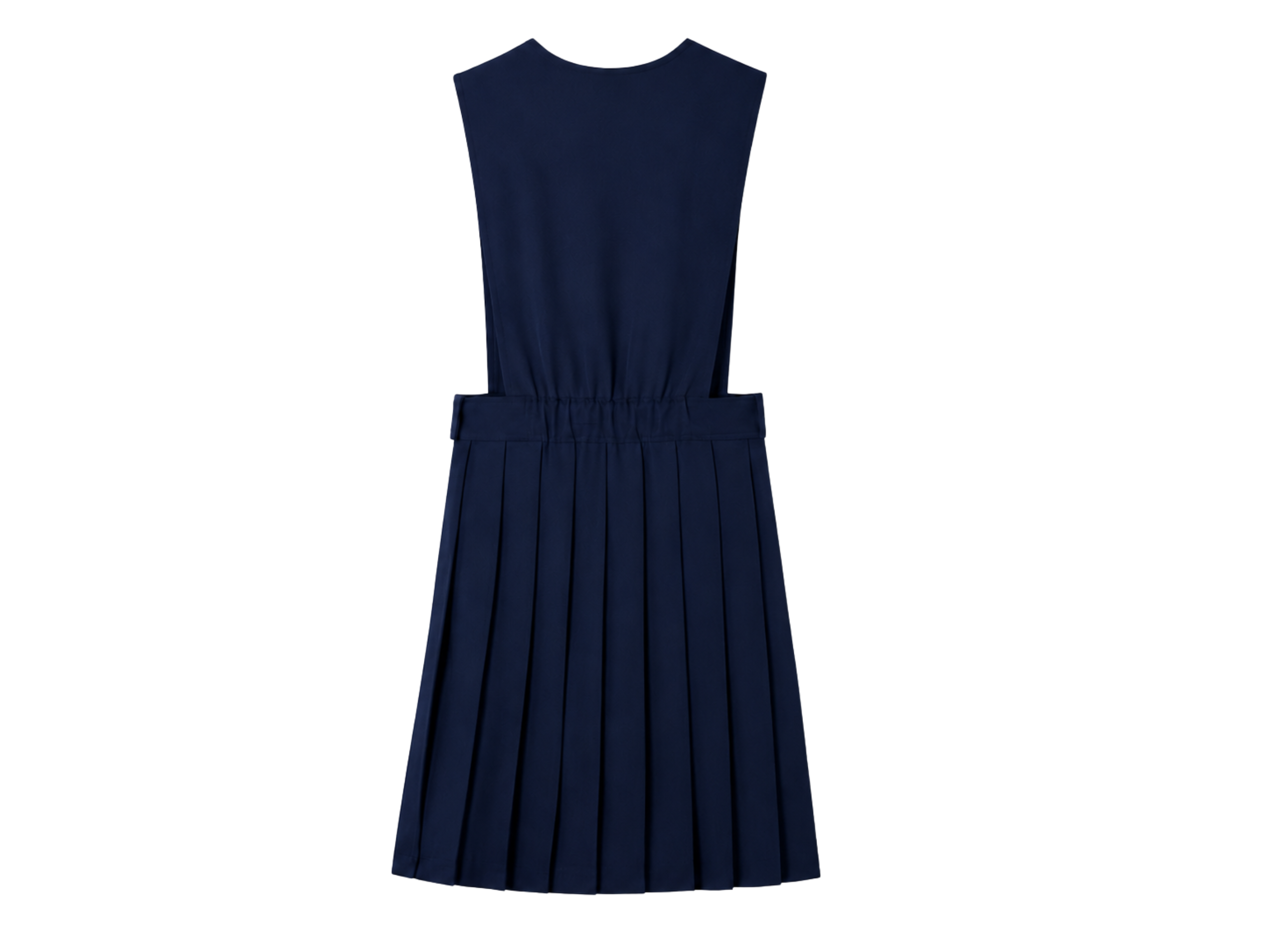 School V-Neck Pleated Jumper Navy Blue | B2B Low MOQ Wholesale Manufacturer