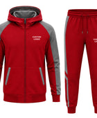 Custom Red & Grey Basketball Warmup Track Suit | Wholesale Team Jacket and Pants