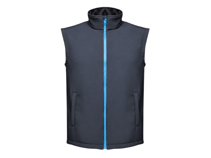 Mechanic Soft Shell Bodywarmer navy for Wholesale Workwear | Low MOQ & Customization front design preview
