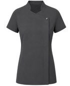 Ladies Blossom Short Sleeve Tunic Dark Grey | B2B Low MOQ Custom Workwear Manufacturer