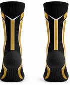 Custom Black Gold Badminton Crew Socks – Wholesale Club Teamwear