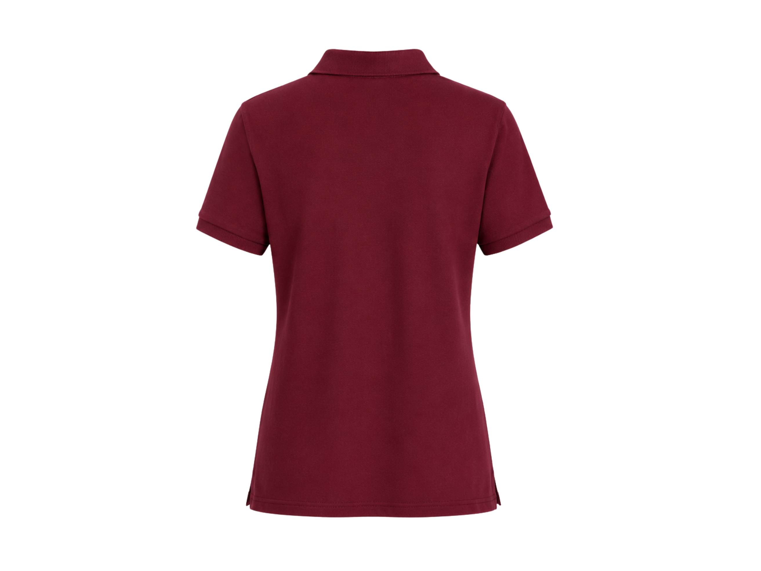 School Short Sleeve Fitted Stretch Piqué Polo Burgundy | B2B Low MOQ Wholesale