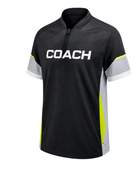 Custom Black Football Coach Jersey – Short Sleeve Soccer Staff Polo
