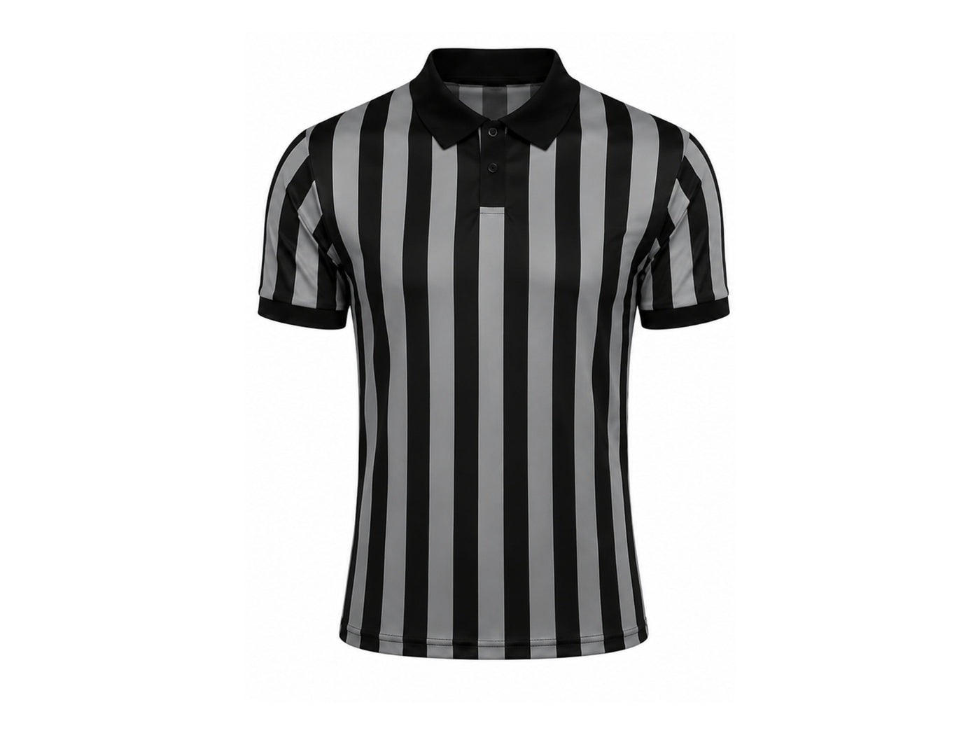Custom Grey Black Basketball Referee Shirt | Wholesale Polo Officials Uniform