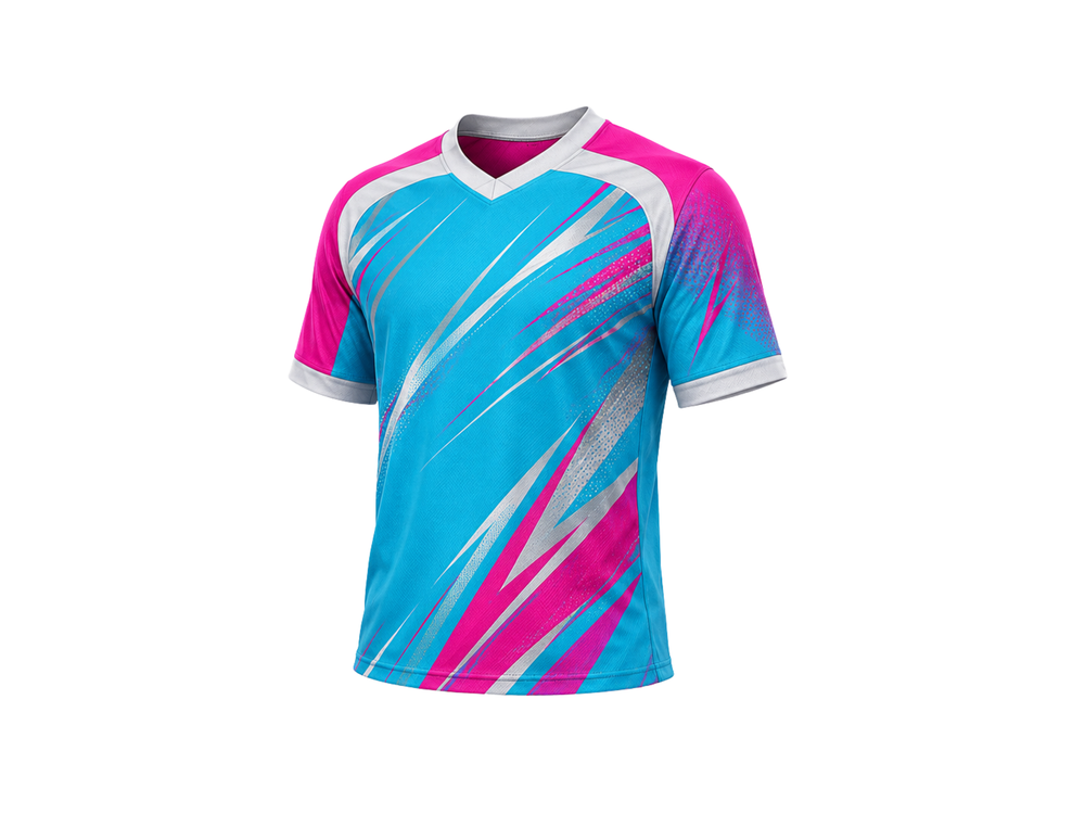Wholesale Pink & Blue Lacrosse Jersey – Custom Team Uniform, Bulk Orders, Low MOQ, Performance Sportswear front design preview