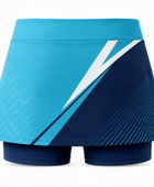 Custom Women’s Padel Skort – Cyan Navy Wholesale Teamwear