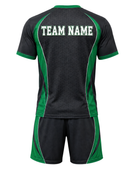 Black & Green Corn Hole Uniform – Bulk Team Jersey & Shorts, Low MOQ, Wholesale Performance Set