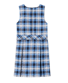 School Plaid Box Pleat Jumper Light Blue Navy White | B2B Low MOQ Wholesale