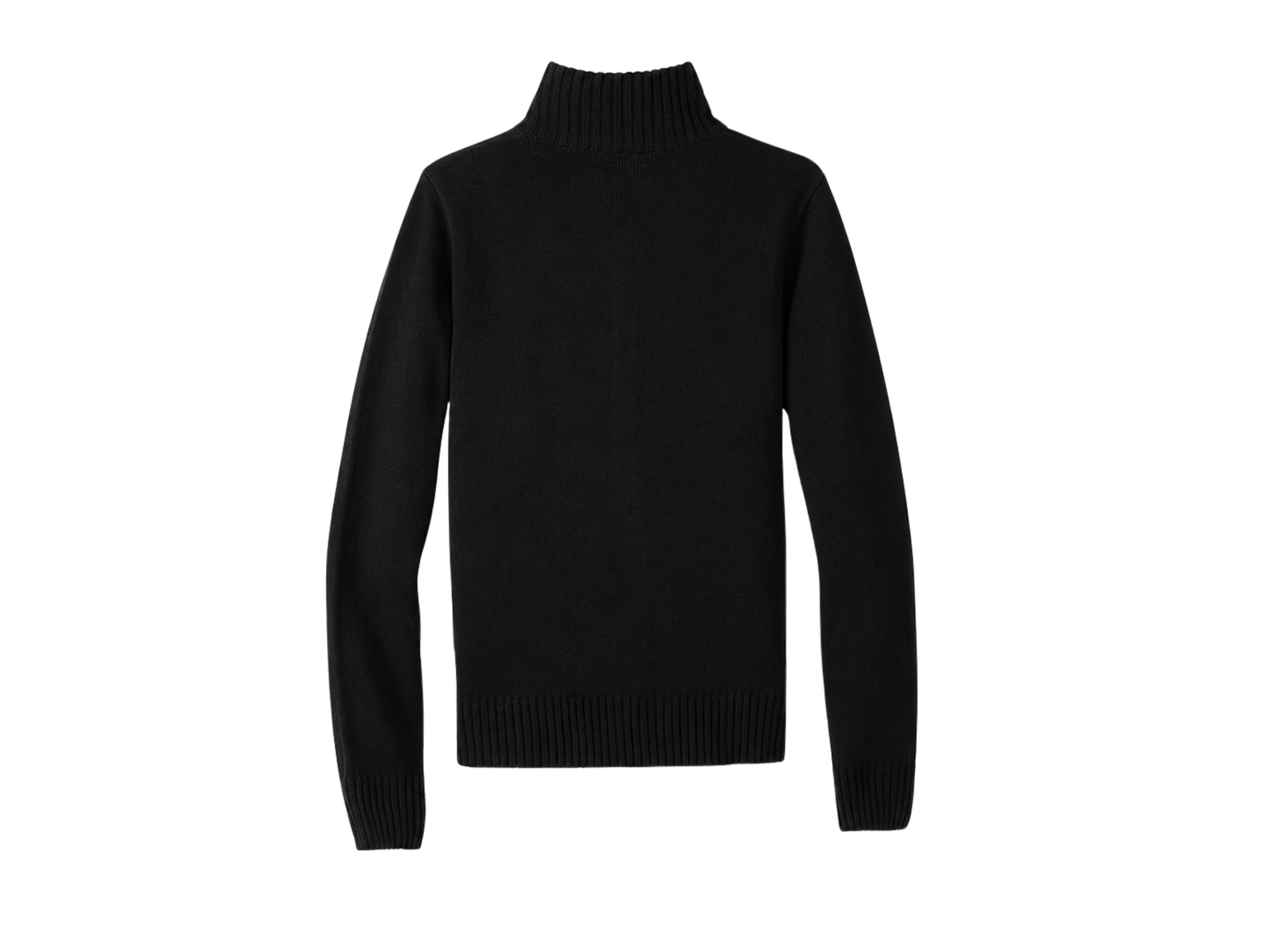 School Mock Neck Zip Front Sweater Black | B2B Low MOQ Wholesale