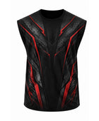 Wholesale Black and Red Powerlifting Jersey Sleeveless – Bulk, Low MOQ, Team Strength Training Top