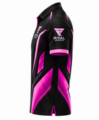 Custom Esports Polo Shirt | Wholesale Gaming Team Polo | Black Pink Magenta | Apparels Bridge