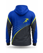 Track and Field Hoodie – Royal Blue, Charcoal and Yellow Custom Wholesale Teamwear