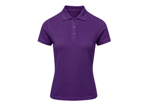 Women’s Painter Polo Shirt Purple B2B Custom Painter Workwear front design preview