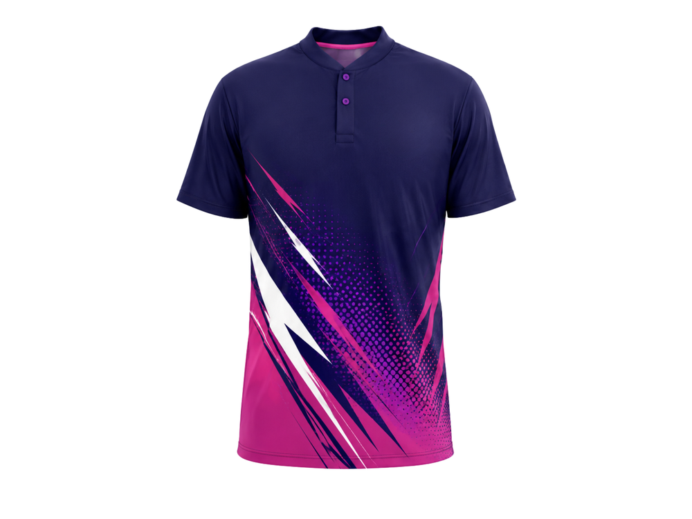 Disc Golf Tournament Polo Shirt B2B Custom Purple Pink Teamwear Wholesale front design preview