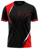 Custom Black Red Darts Tournament Shirt – Wholesale Team Jersey