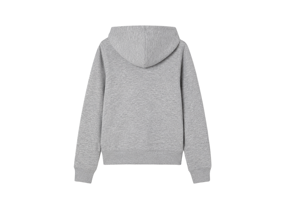 School Full Zip Hoodie Light Grey | B2B Low MOQ Wholesale front design preview