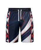 Navy White Red Corn Hole Shorts – Wholesale Bulk Team Shorts, Low MOQ Performance Apparel