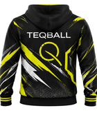 Custom Teqball Hoodie – Black Neon Yellow Graphic Teamwear for Wholesale Sports Buyers