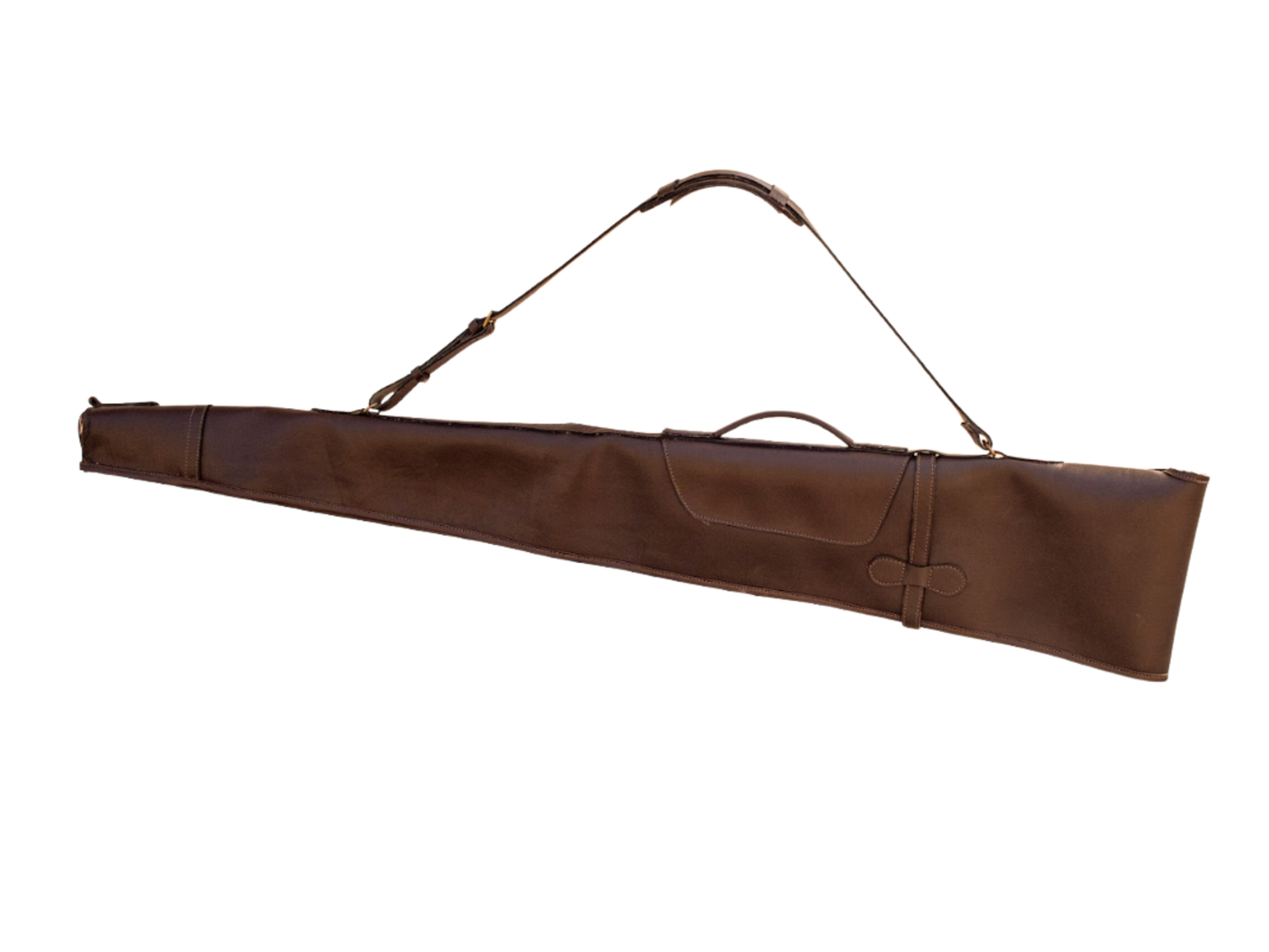 Dark Chocolate Brown Leather Gun Cover B2B Low MOQ Hunting Gear