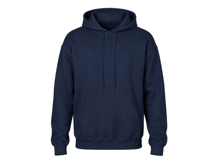 Hooded Sweatshirt B2B Low MOQ Carpet Fitter Hoodie Navy Workwear front design preview