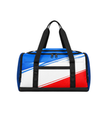 Custom Football Team Bag – Red Blue White Duffle Bag for Wholesale Clubs