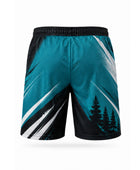 Teal & Black Disc Golf Shorts – Team Performance Wear, Wholesale Bulk, Low MOQ