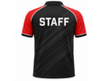 Custom Teqball Coach Staff Polo – Black Red Wholesale Teamwear