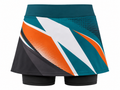 Women’s Squash Skort – Teal Orange Custom Teamwear