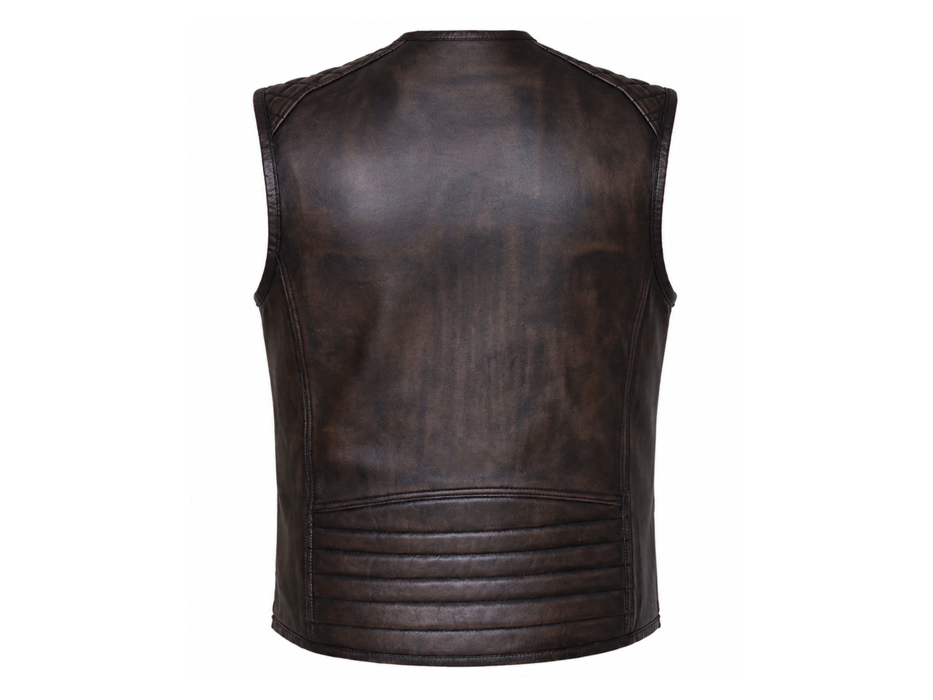B2B Leather Shooting Vest Dark Brown Low MOQ Hunting