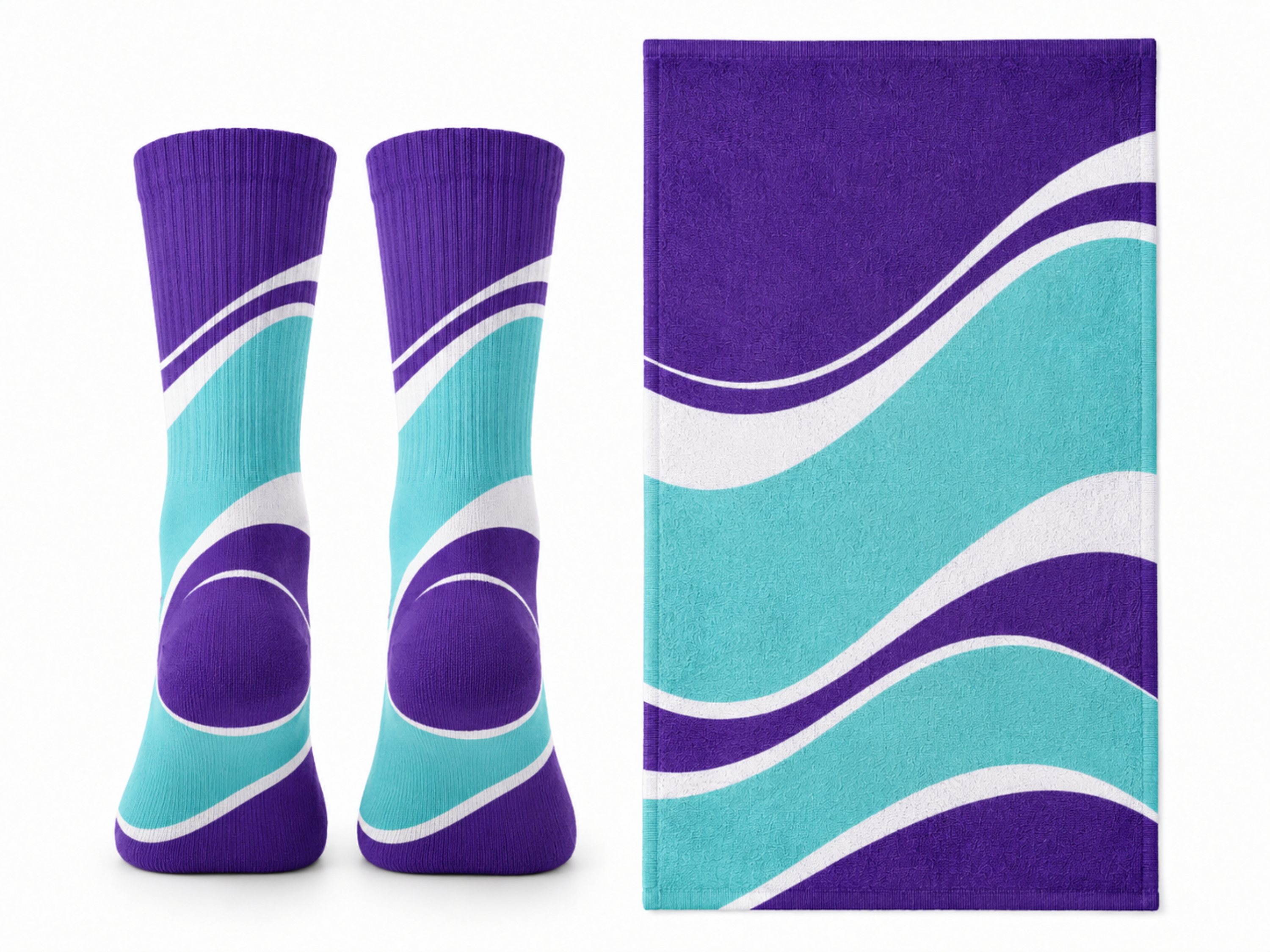 Custom Purple Squash Socks & Towel Set – Club Team Accessories