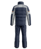 Custom Two-Piece Ski Suit Navy Grey Contrast B2B Winter Manufacturer