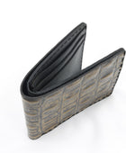 Custom Crocodile Embossed Leather Bifold Wallet Set Wholesale Promotional Corporate Gift Manufacturer