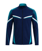 Custom Navy Volleyball Warm-Up Jacket  Wholesale Team Training Jacket