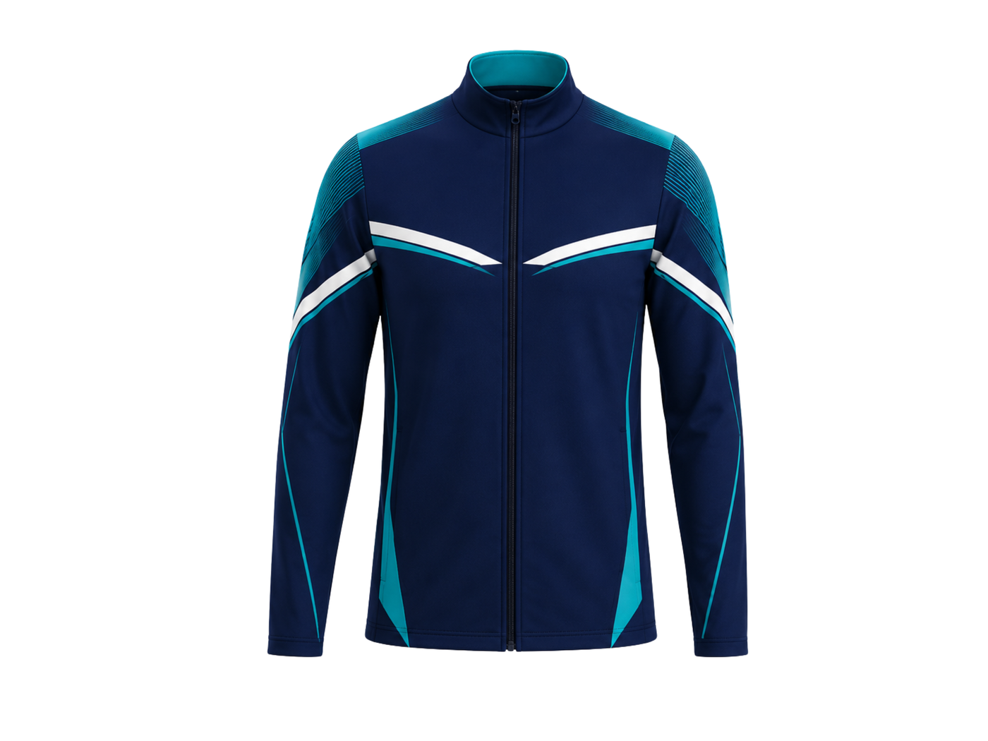 Custom Navy Volleyball Warm-Up Jacket  Wholesale Team Training Jacket
