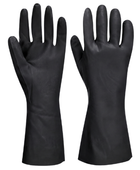 Black Long-Cuff Nitrile Gauntlet Gloves | B2B Low MOQ Hospitality Workwear Manufacturer
