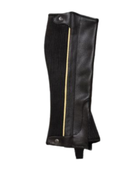 Custom Black Zipper Leather Riding Half Chaps Hunting B2B