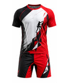 Custom Red & Black Climbing Uniform – Team Set Wholesale, Low MOQ, Personalized Name & Number