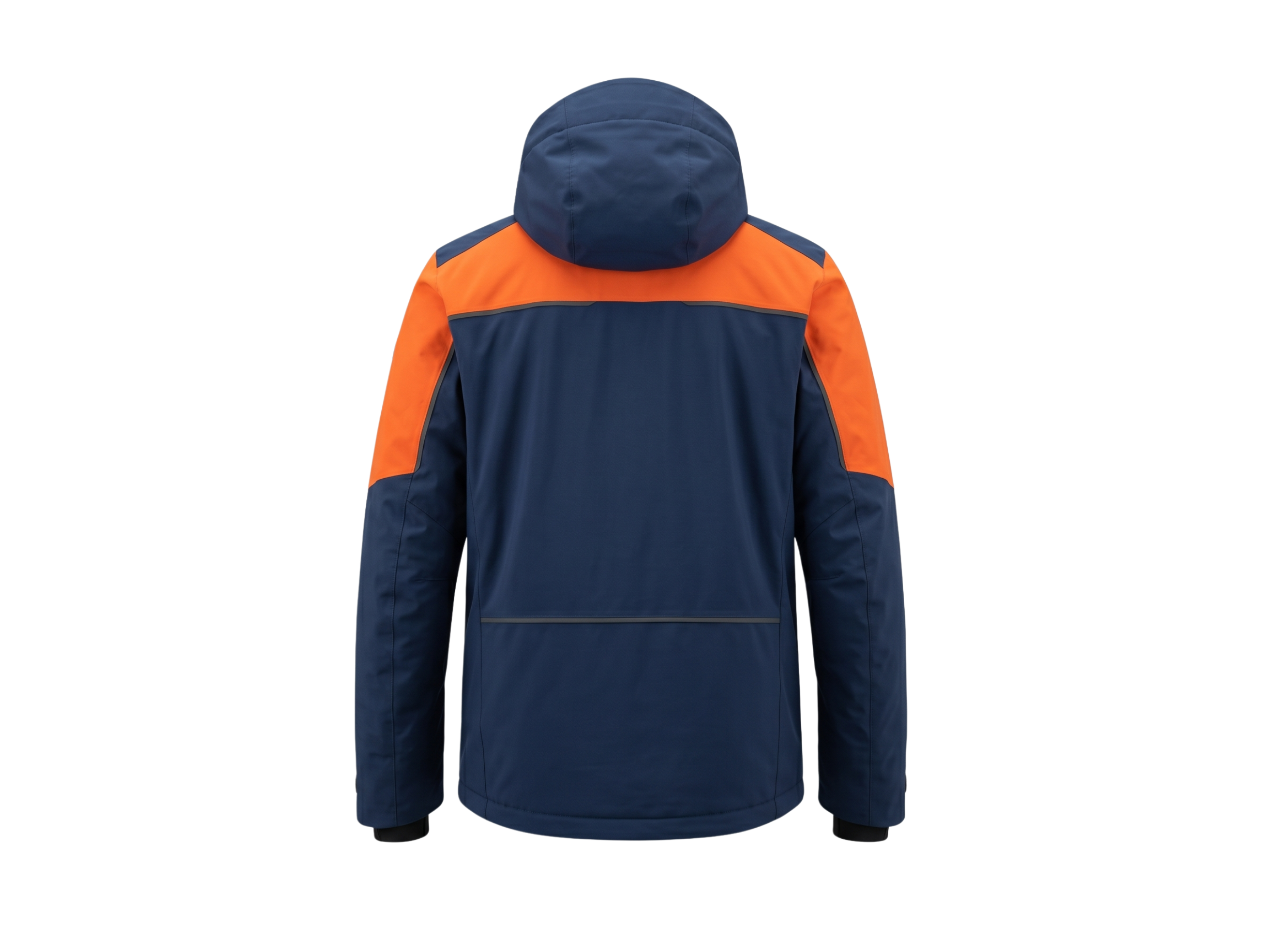 B2B Full-Zip Ski Jacket Winter Navy/Orange Custom Winter Jacket Manufacturer