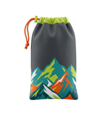 Custom Mountain Print Drawstring Ski Gear Pouch B2B