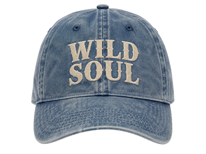 Custom Faded Blue Acid Wash Cap B2B