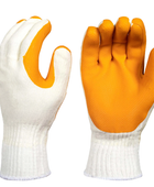 Anti Vibration Glove B2B Low MOQ Construction Work Gloves White/Orange Workwear