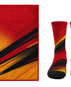 Custom Ping Pong Towel and Socks Set – Red Orange Table Tennis Accessories for Wholesale Buyers